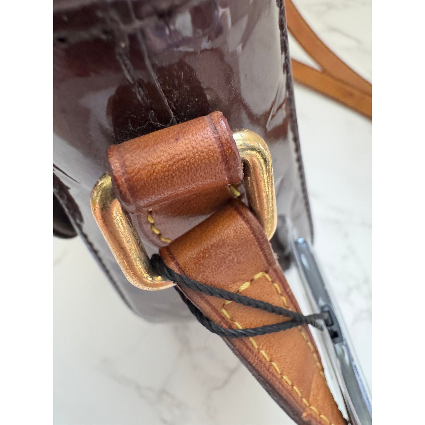 Louis Vuitton Vernis Amarante Patent Leather Bellflower GM Shoulder Bag