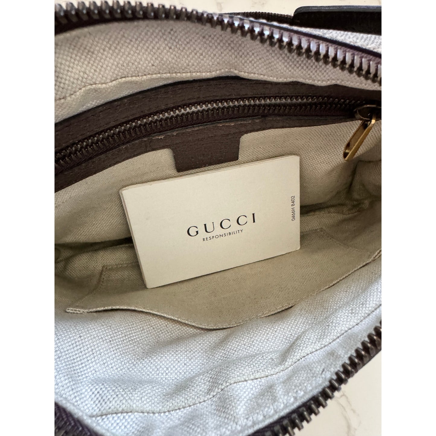Brown GG Supreme Canvas Ophidia Belt Bag