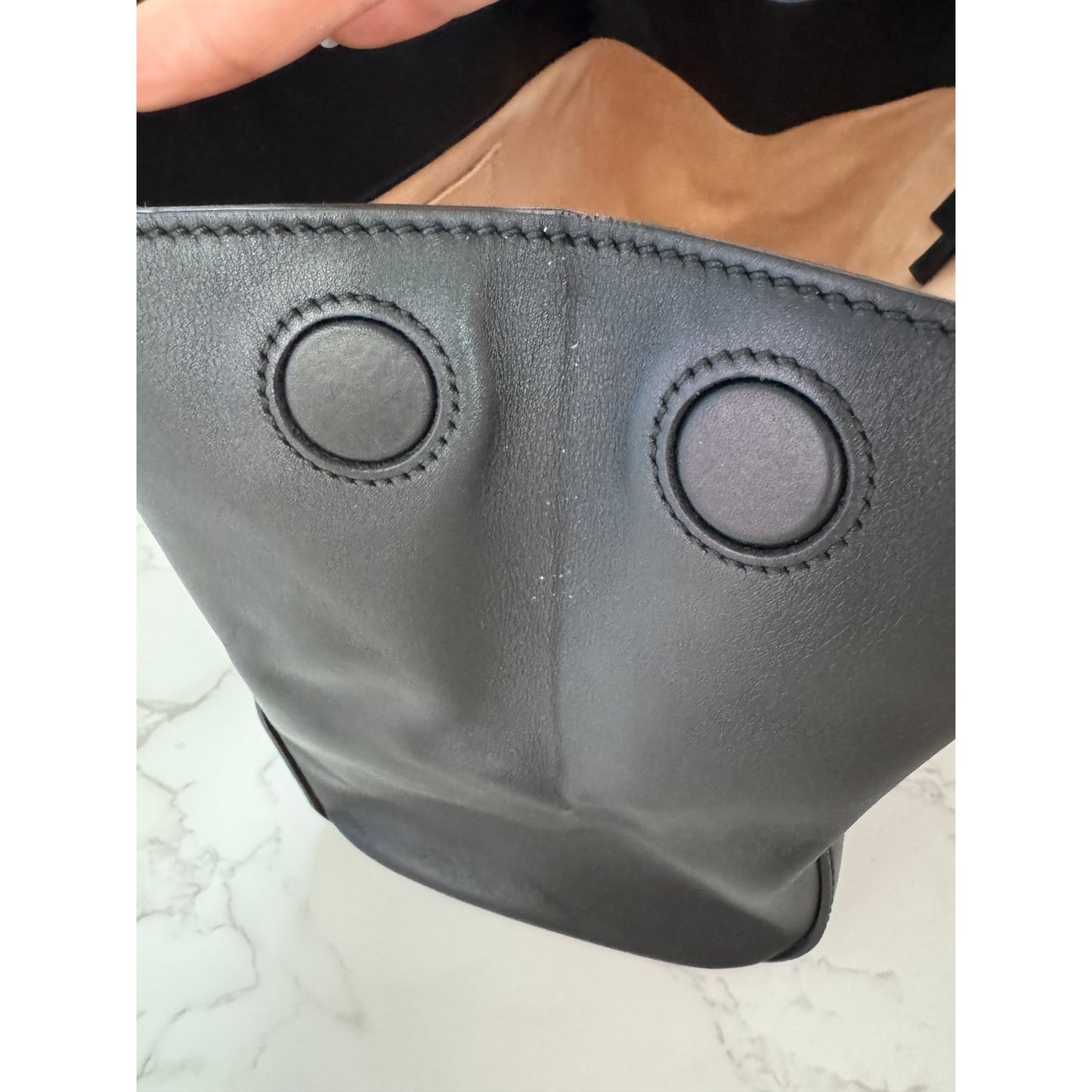Gucci Nymphaea Leather Bamboo Handle and Pearl Detailing