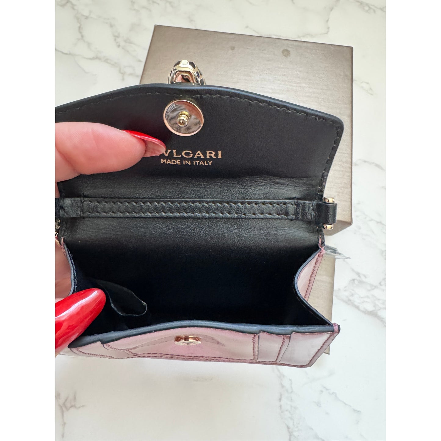 Bvlgari Serpenti Forever Metallic Pink Micro Bag