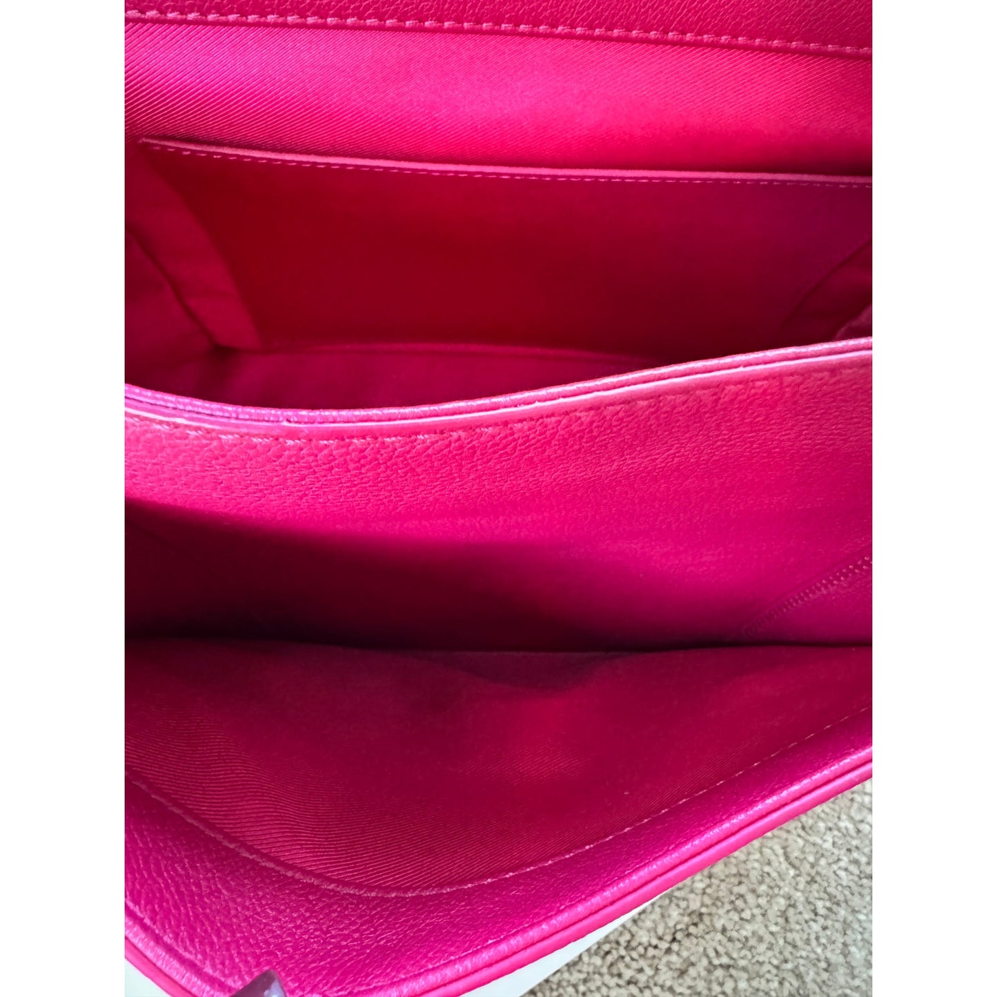 LV Lockme PM Handbag in Fuchsia and Black Top Handle