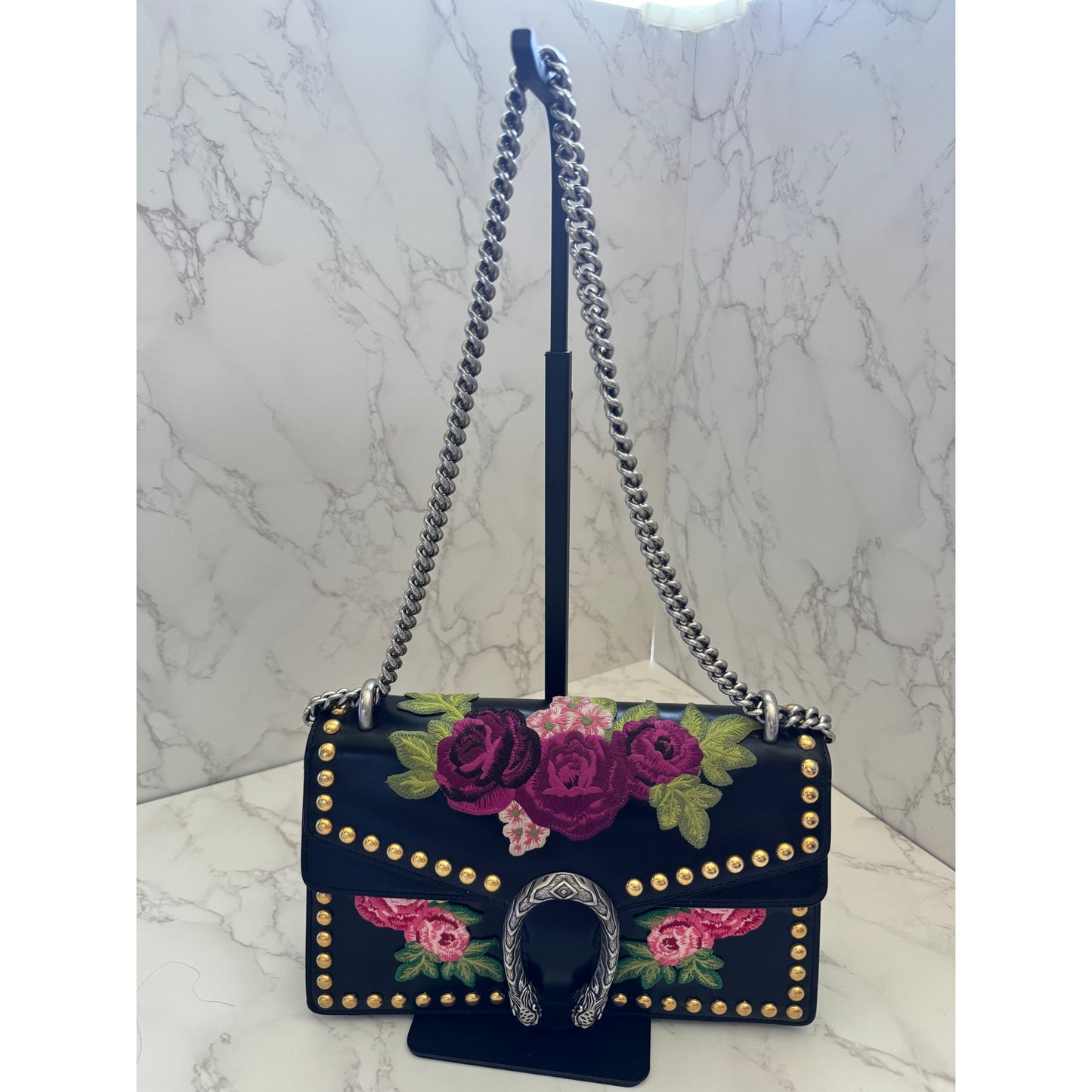 Gucci Dionysus Floral Embroidered "Blind for Love" In Black Limited Edition