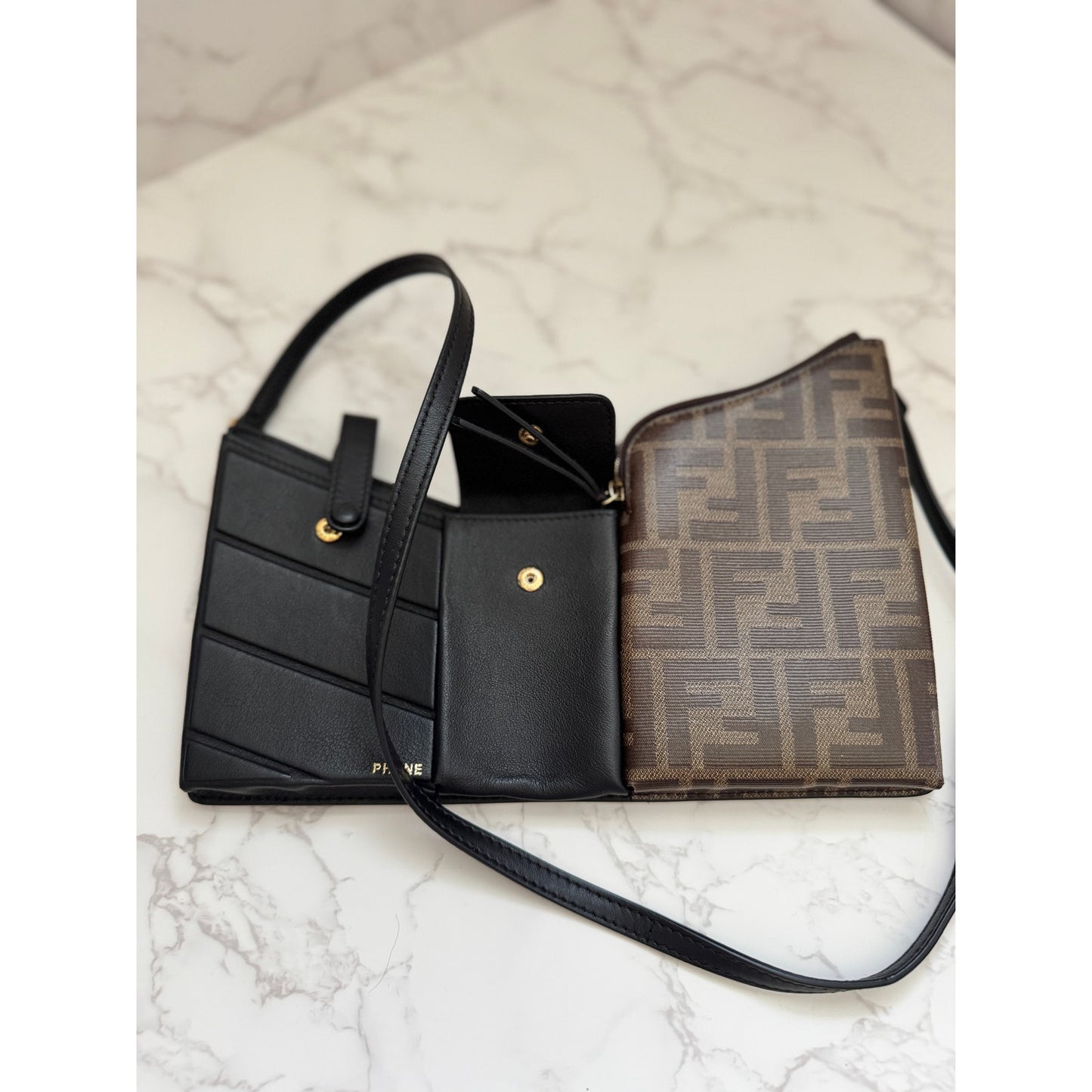 Fendi Mini Zucca 3 Pocket Crossbody Bag
