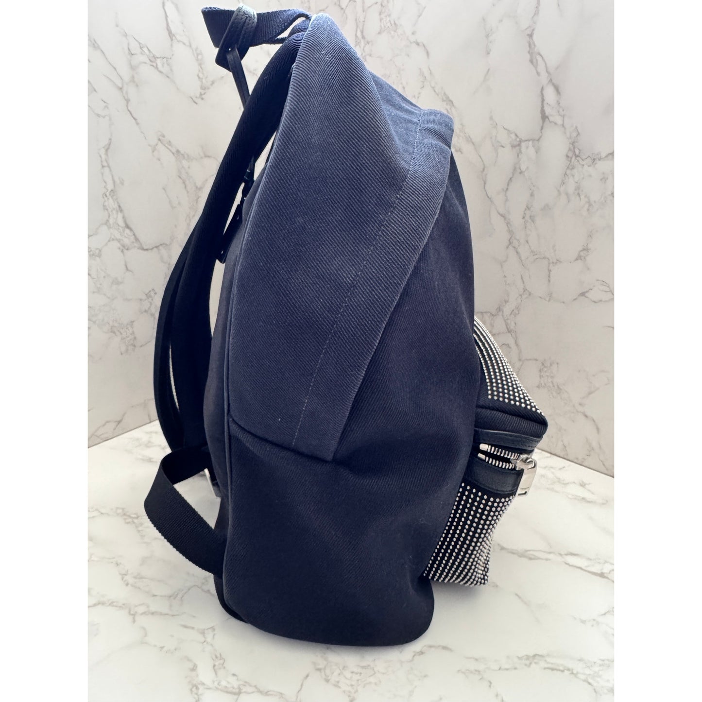 Saint Laurent Canvas City Studded Backpack