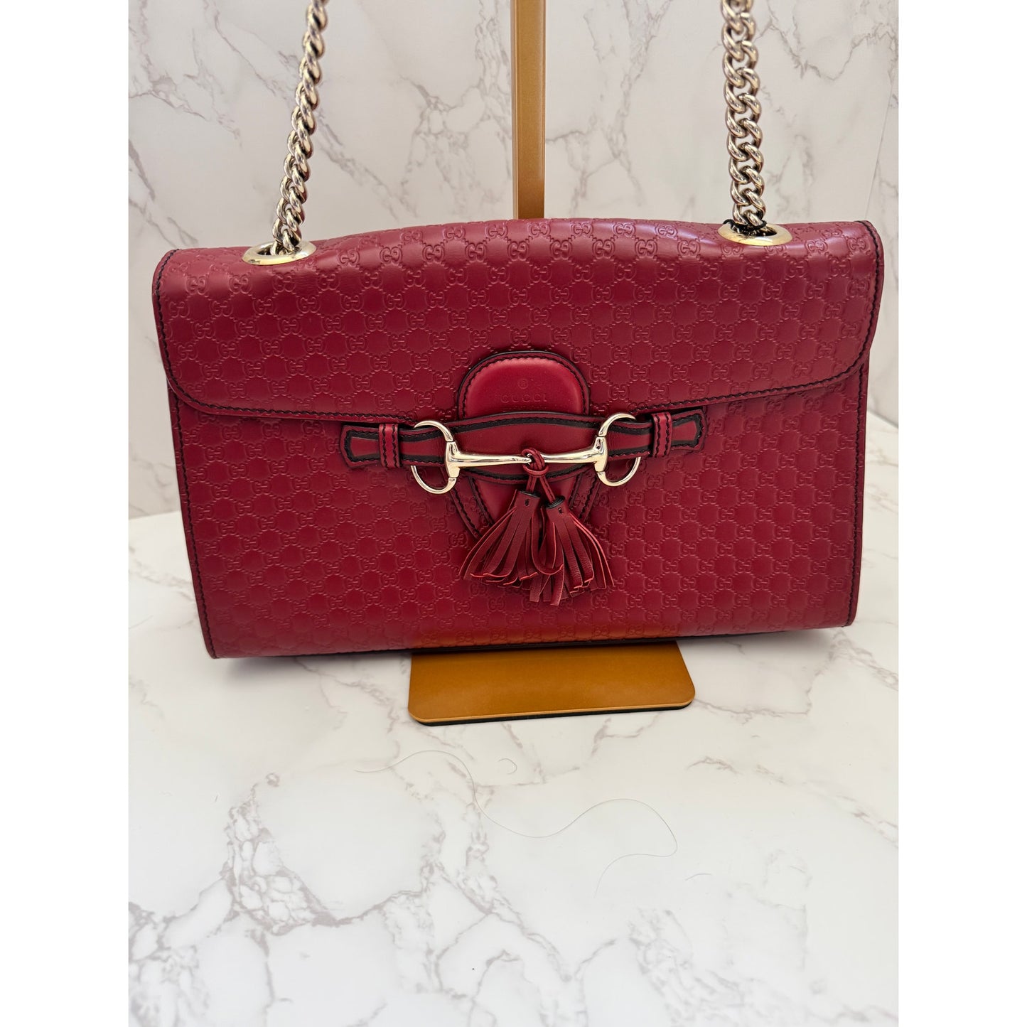Stunning Gucci Microguccissima Emily Chain Shoulder Bag. Excellent Condition!