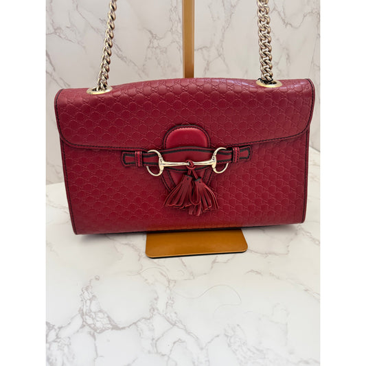 Stunning Gucci Microguccissima Emily Chain Shoulder Bag. Excellent Condition!