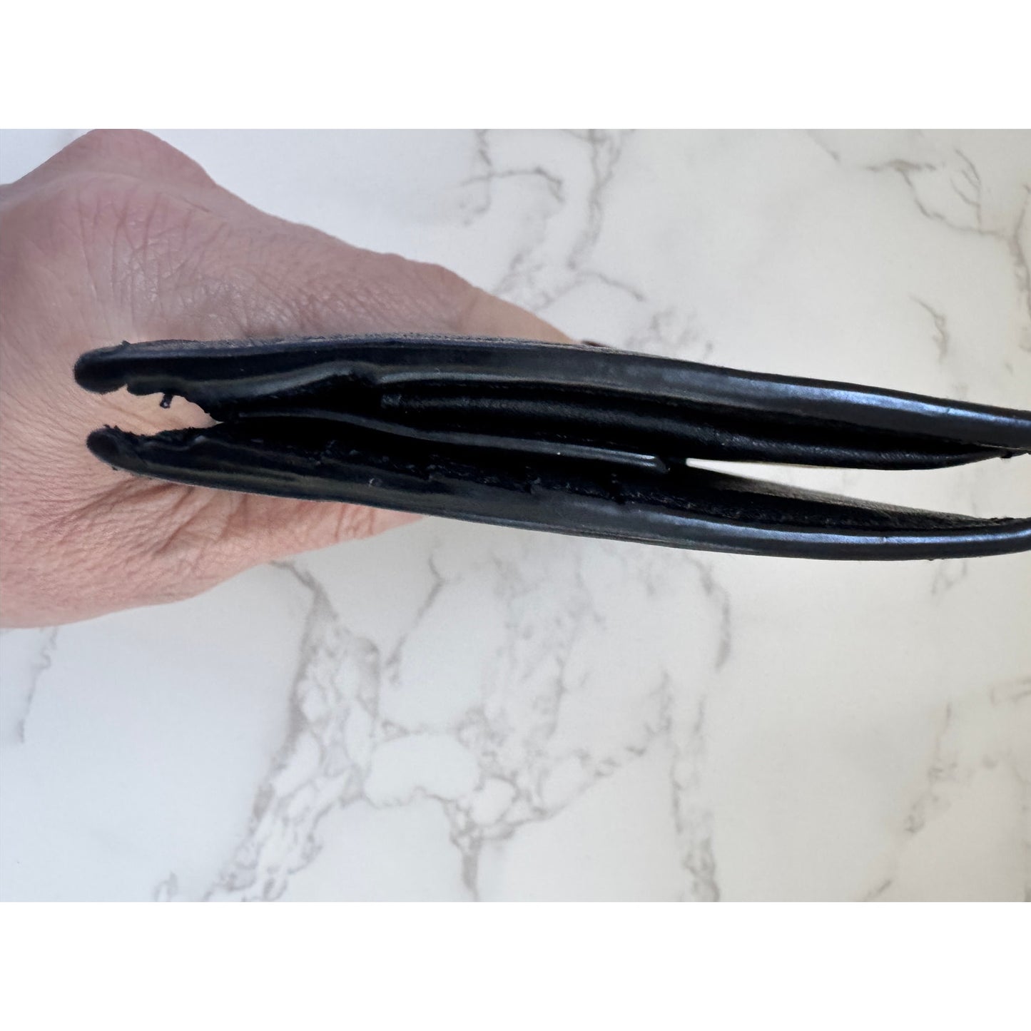 Yves Saint Laurent Mens Croc Embossed Leather Wallet
