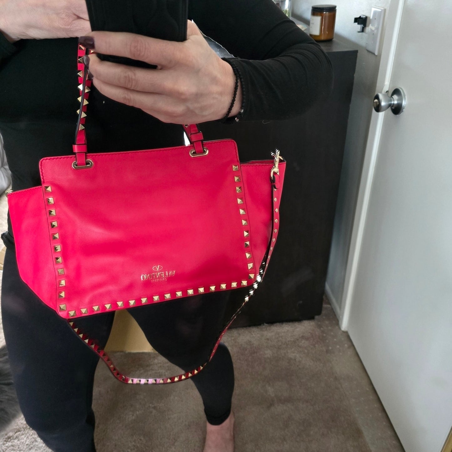 Valentino Garavani Rockstud leather tote