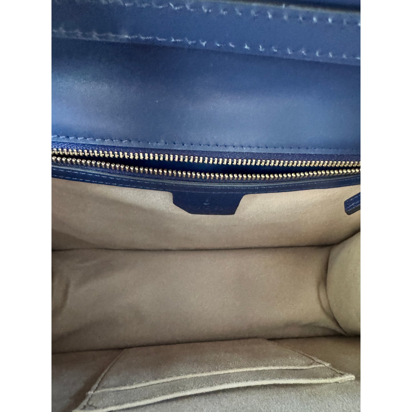 Gucci Sylvie Top Handle in Navy