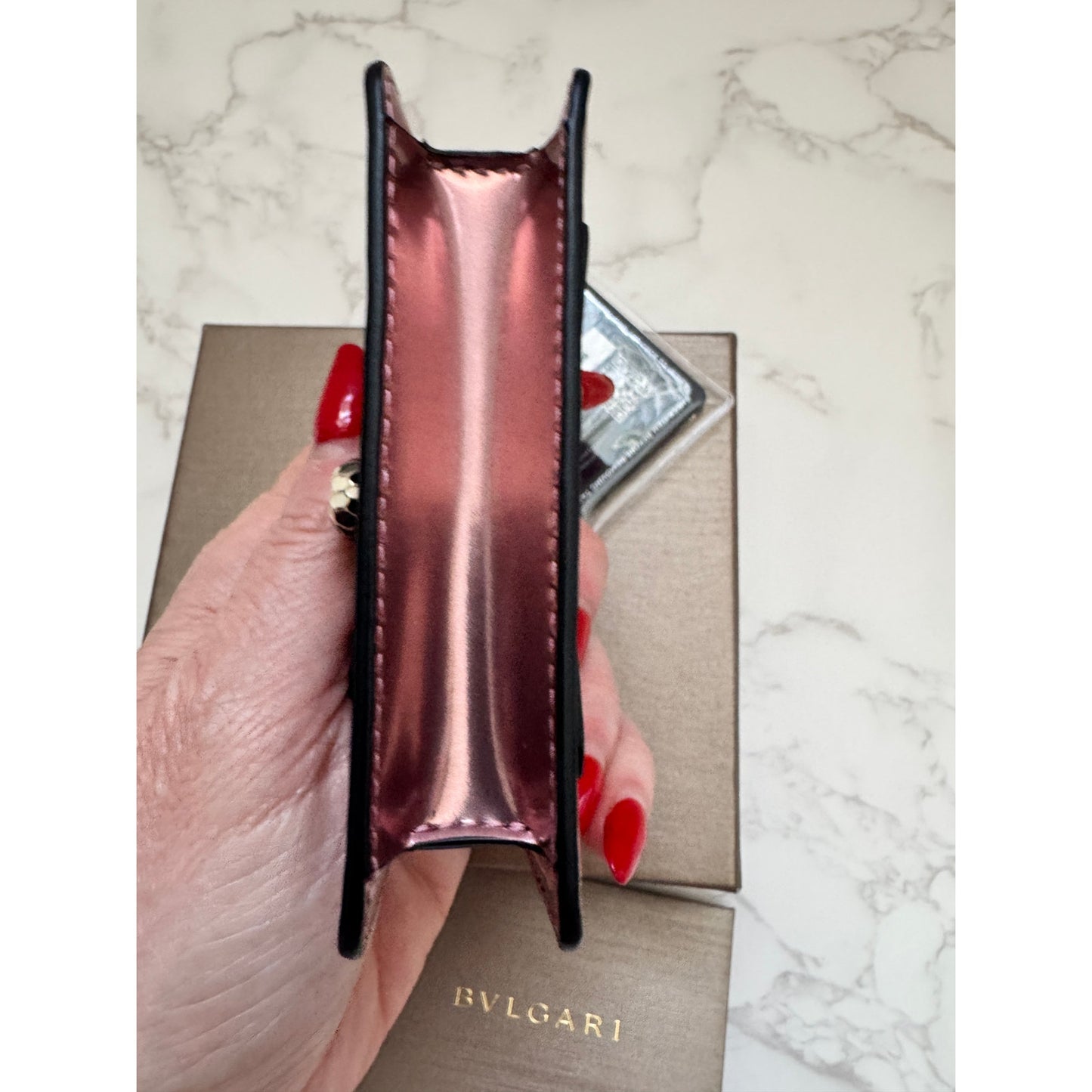 Bvlgari Serpenti Forever Metallic Pink Micro Bag