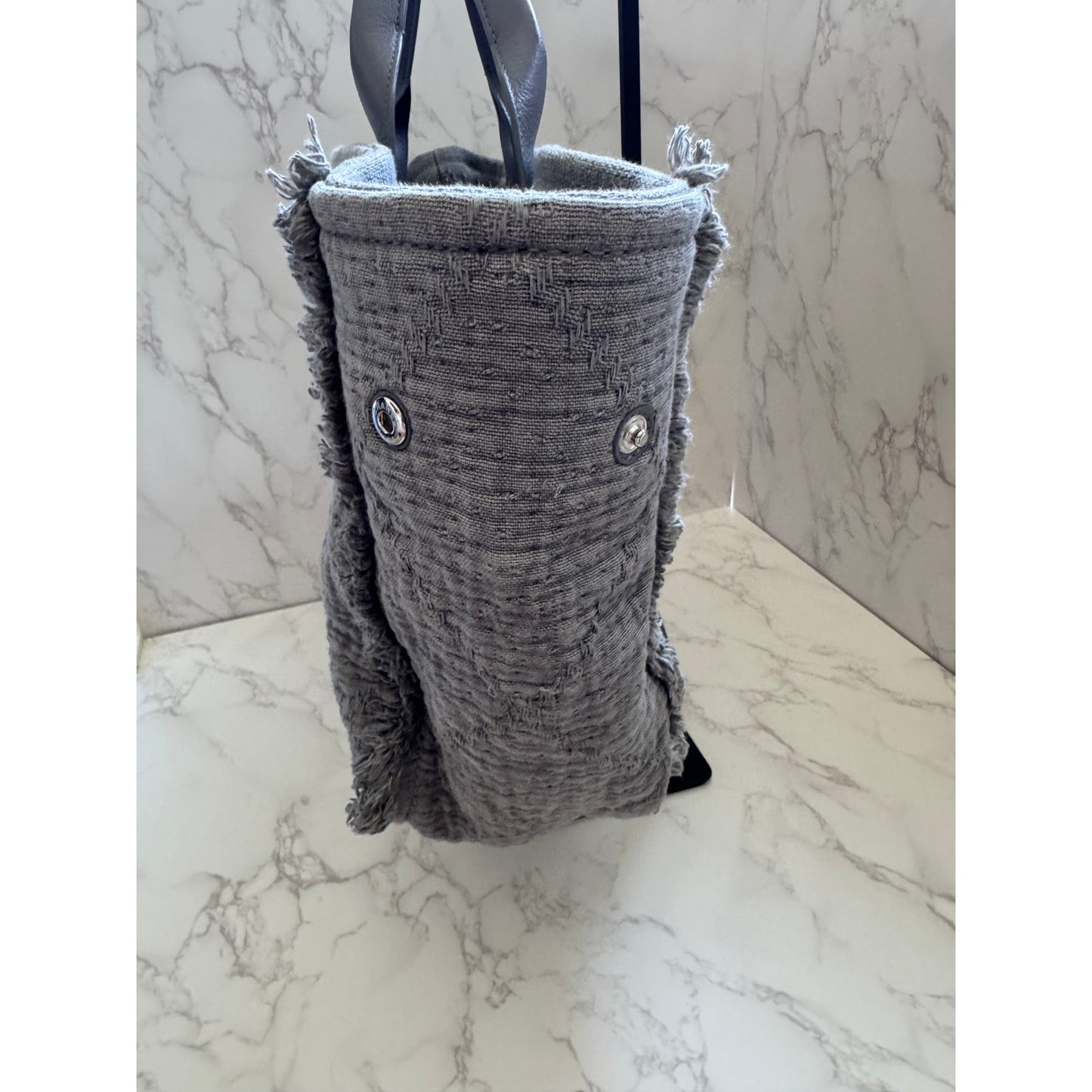 Chanel Deauville Tote in Quilted Canvas & Fringe