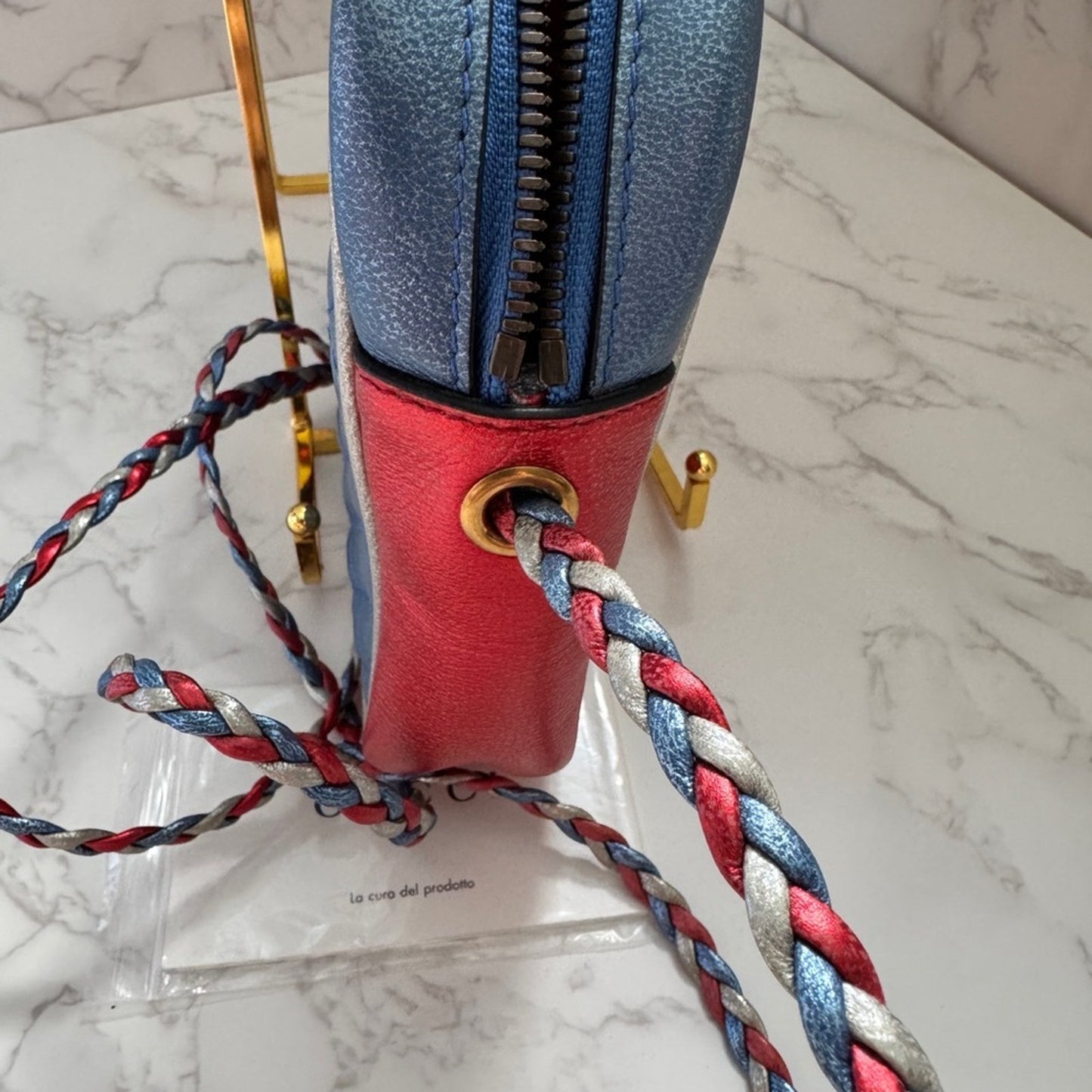 Gucci Laminated Nappa Trapuntata Zumi Shoulder Bag