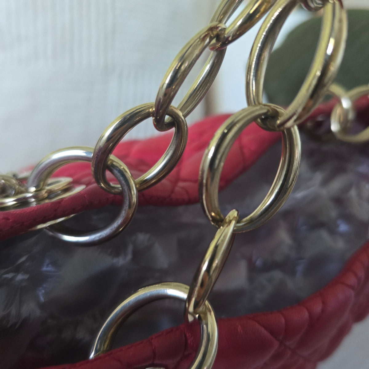 Christian Dior Large Dior Soft Cannage Red Lambskin Shopping Tote