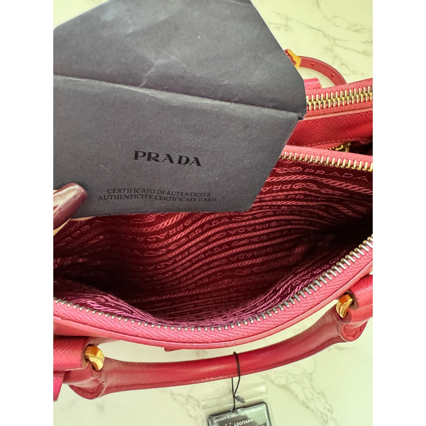 Prada Galleria Pink Small in Saffiano Leather