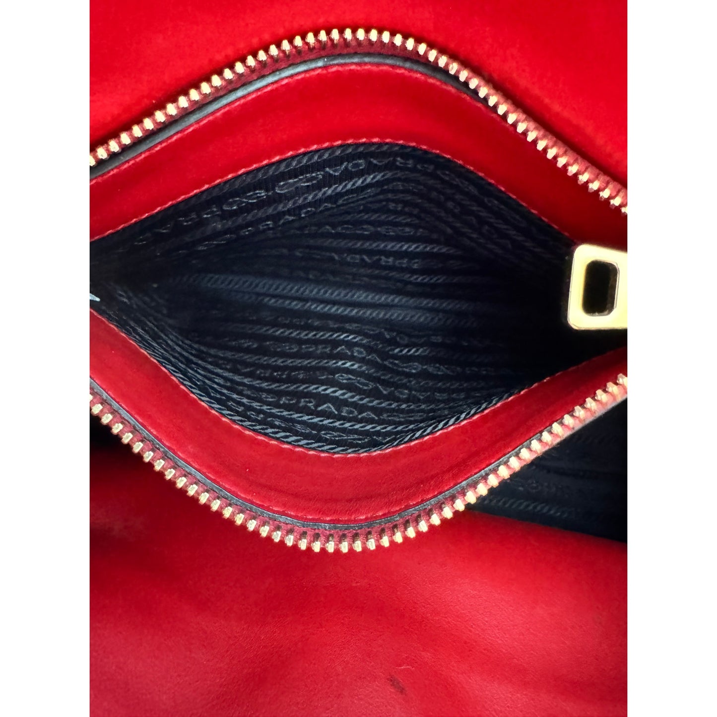 Prada Paradigme Tote in Red Saffiano Leather