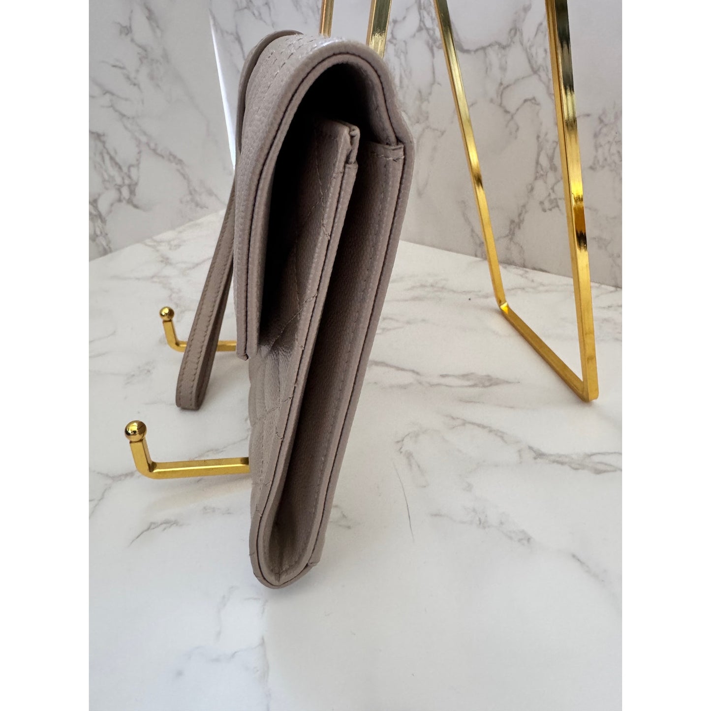 Yves Saint Laurent Envelope Flap Pouch in Mix Matelasse Leather