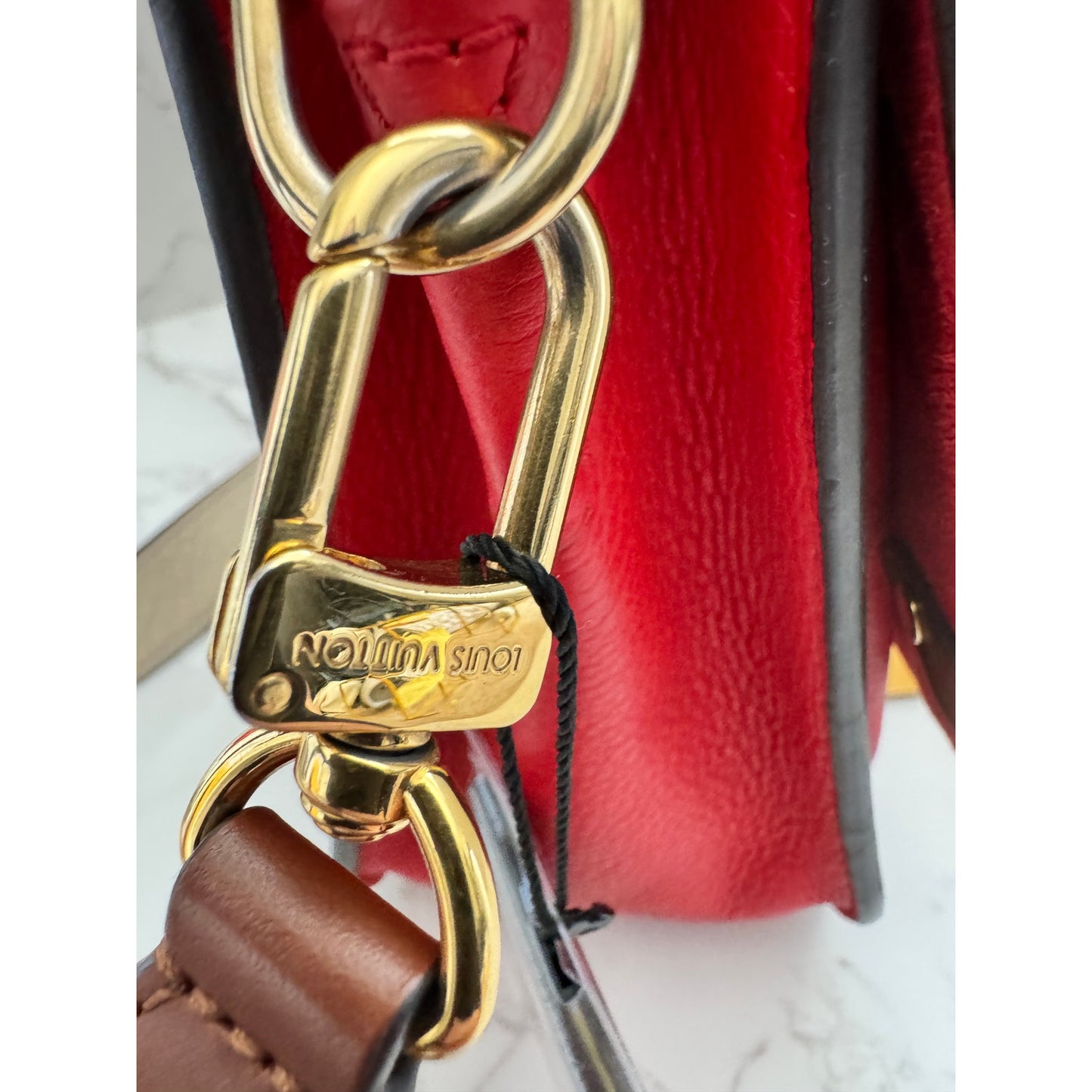 Louis Vuitton Monogram Vaugirard PM Brown Red Crossbody Bag