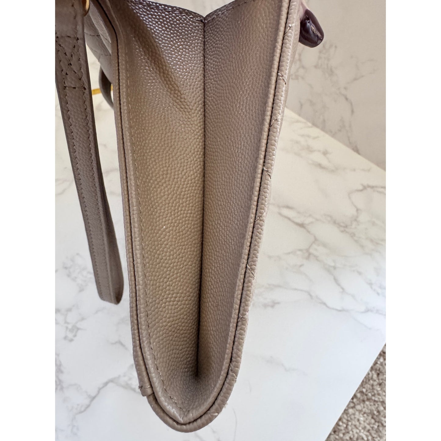 Yves Saint Laurent Envelope Flap Pouch in Mix Matelasse Leather