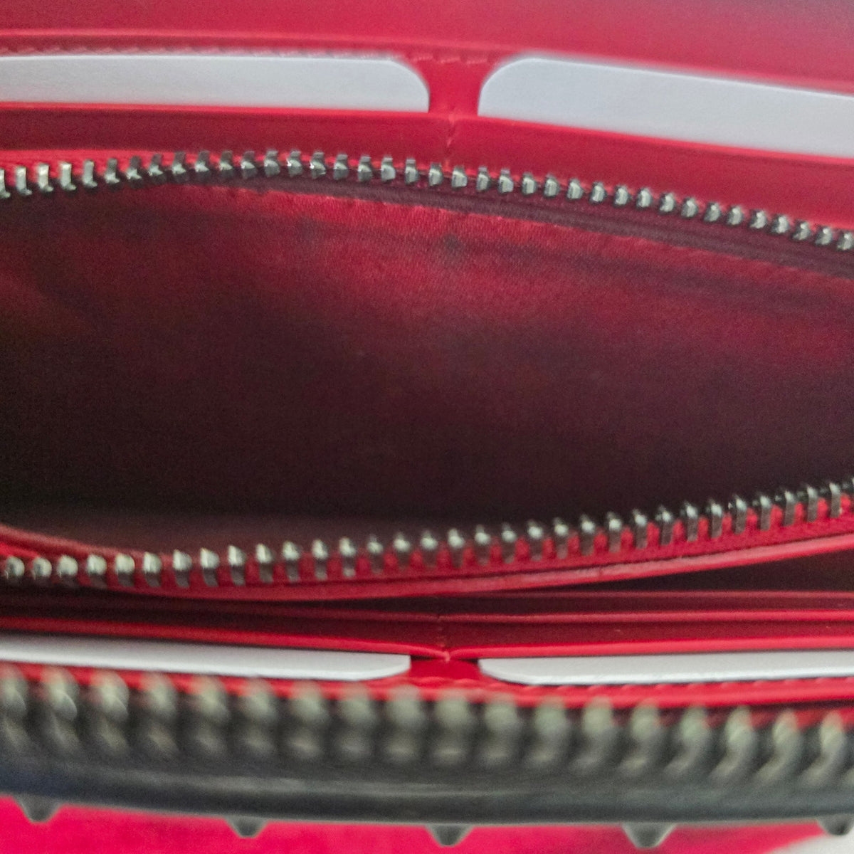Christian Louboutin Black Panettone Spiked Zip Around Wallet