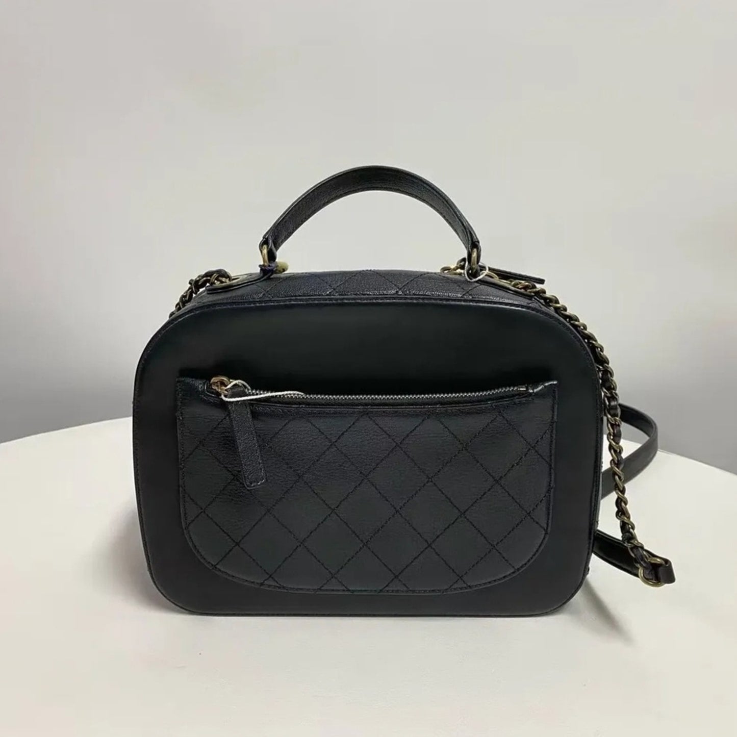 Chanel Coco Curve Vanity Case in Black with Gold Accents