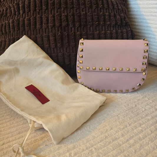 Valentino Garavani Rockstud Mini Saddle Leather Bag - NWT