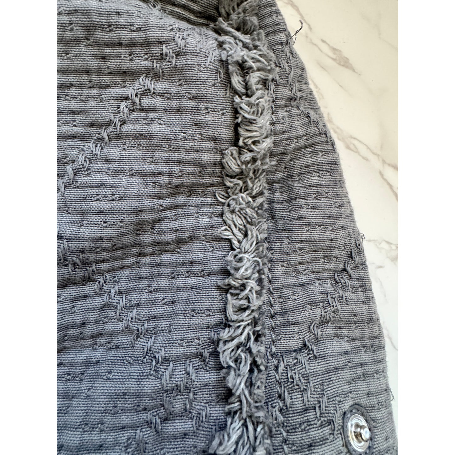 Chanel Deauville Tote in Quilted Canvas & Fringe