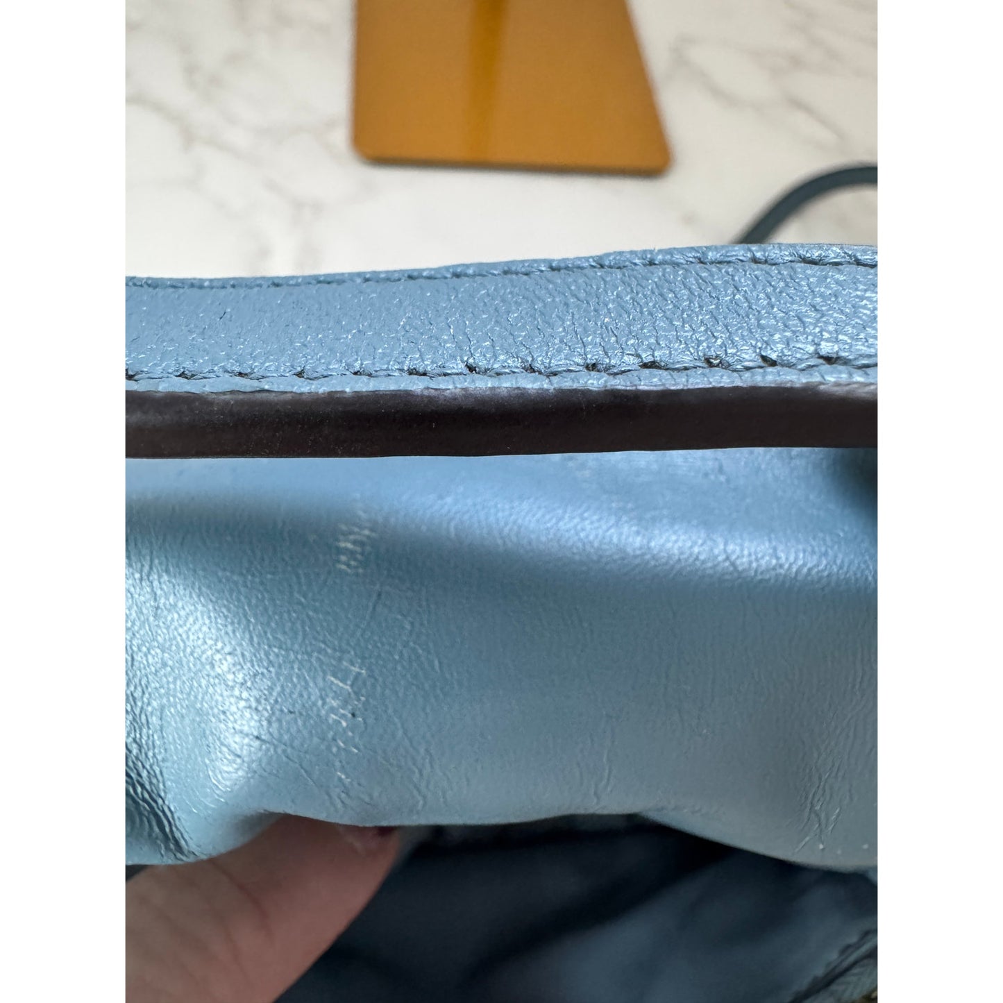 Miu Miu Matelasse Light Blue Flap Top Handle Bag