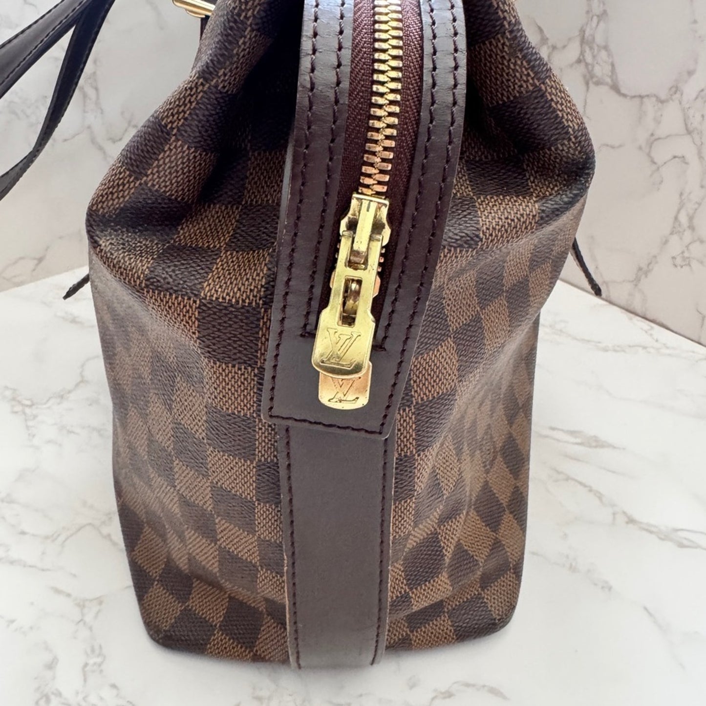 Louis Vuitton Damier Ebene Chelsea Tote Shoulder Bag