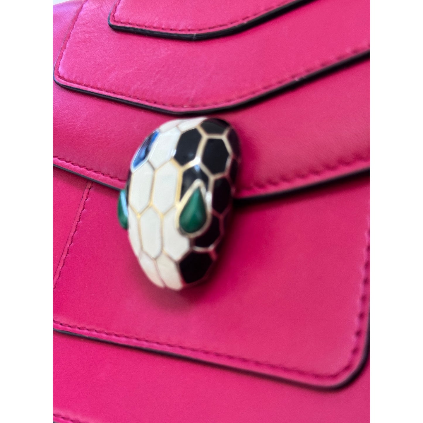 Bvlgari Serpenti Forever Dark Pink Chain Shoulder Bag