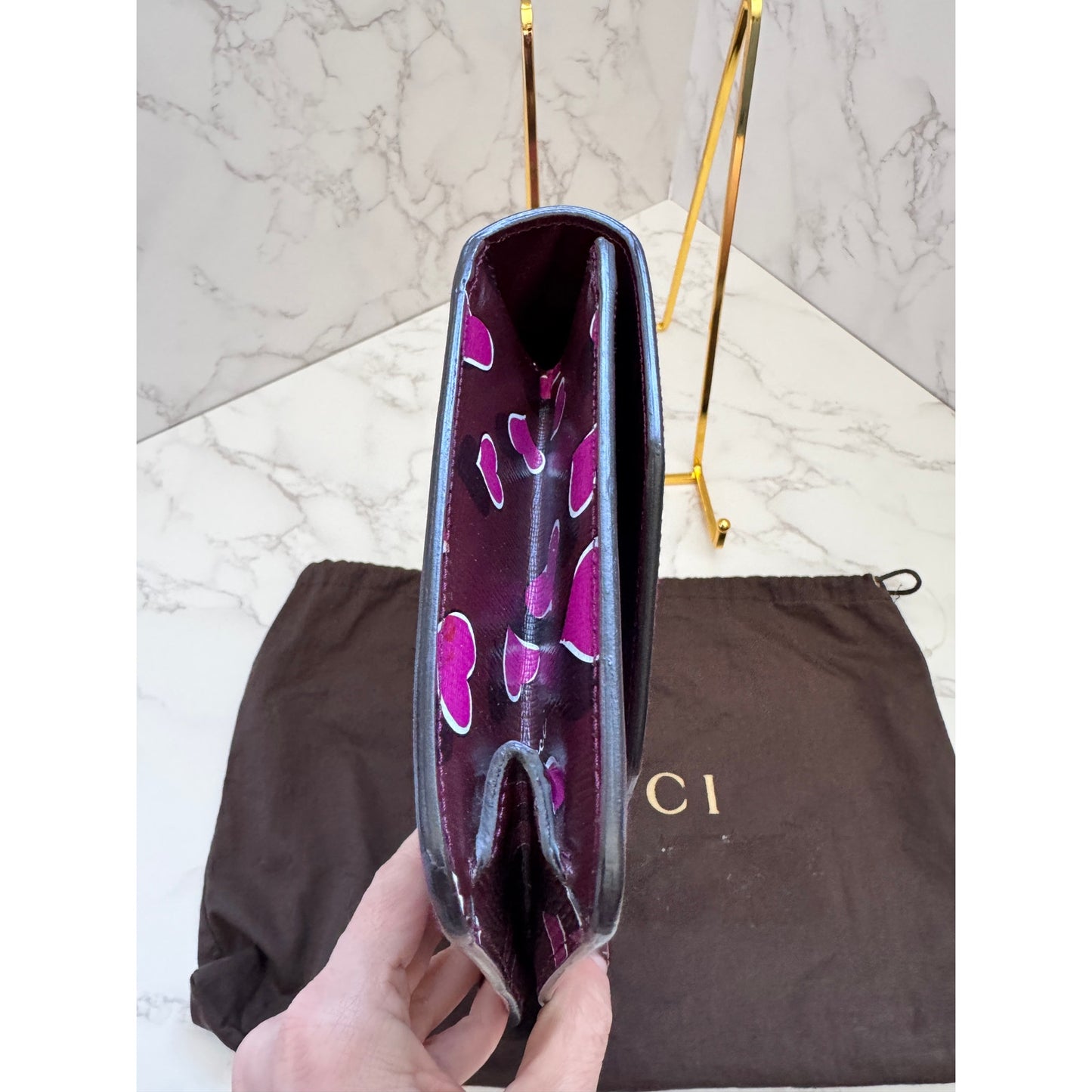 Gucci Heartbeat Shanghai Limited Edition Leather Clutch