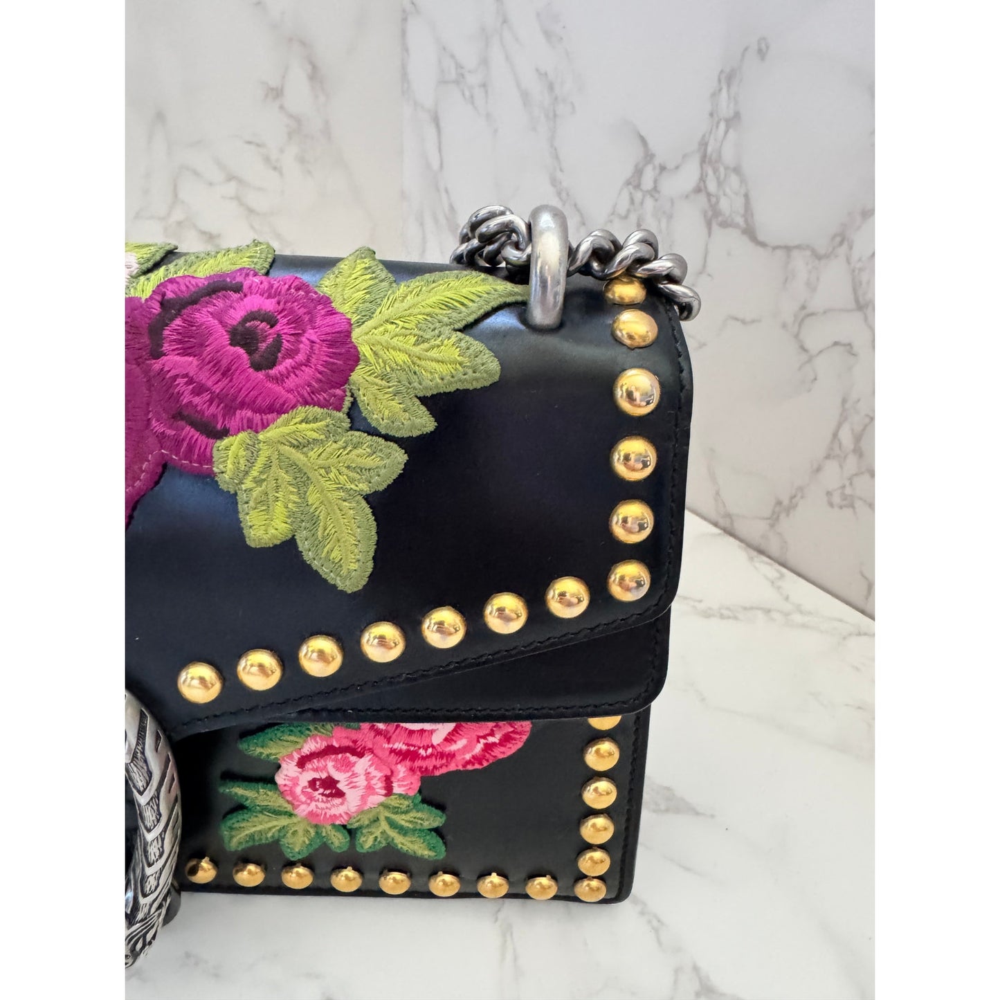 Gucci Dionysus Floral Embroidered "Blind for Love" In Black Limited Edition