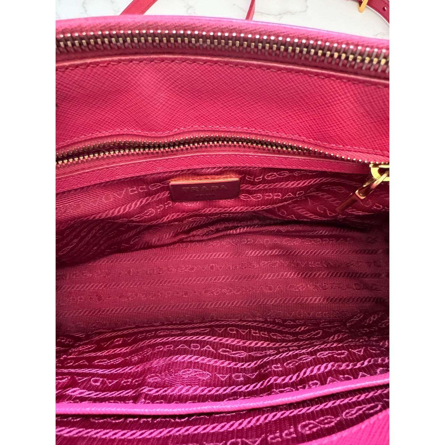Prada Galleria Pink Small in Saffiano Leather