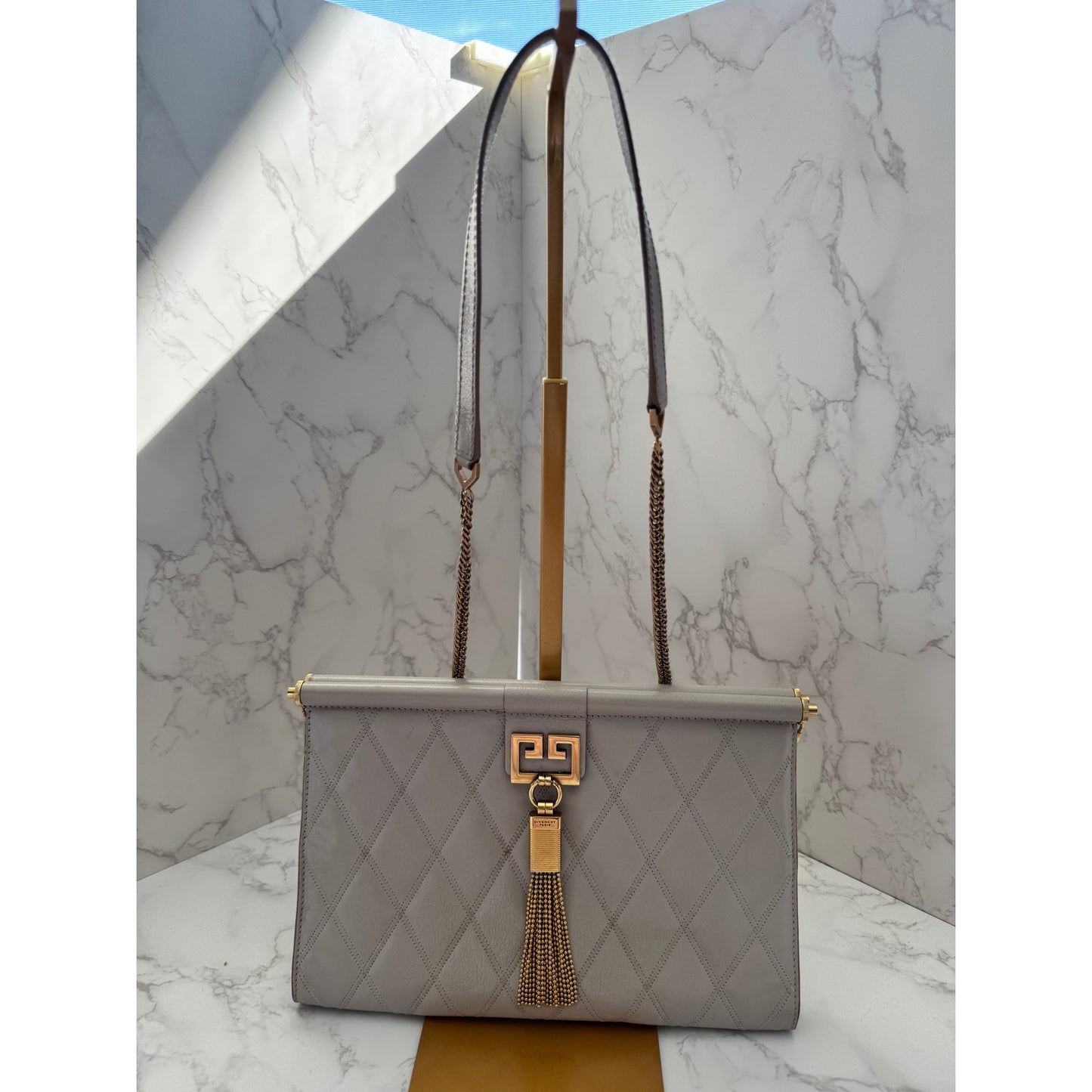 Givenchy Gem Quilted Tassel Clutch/Crossbody