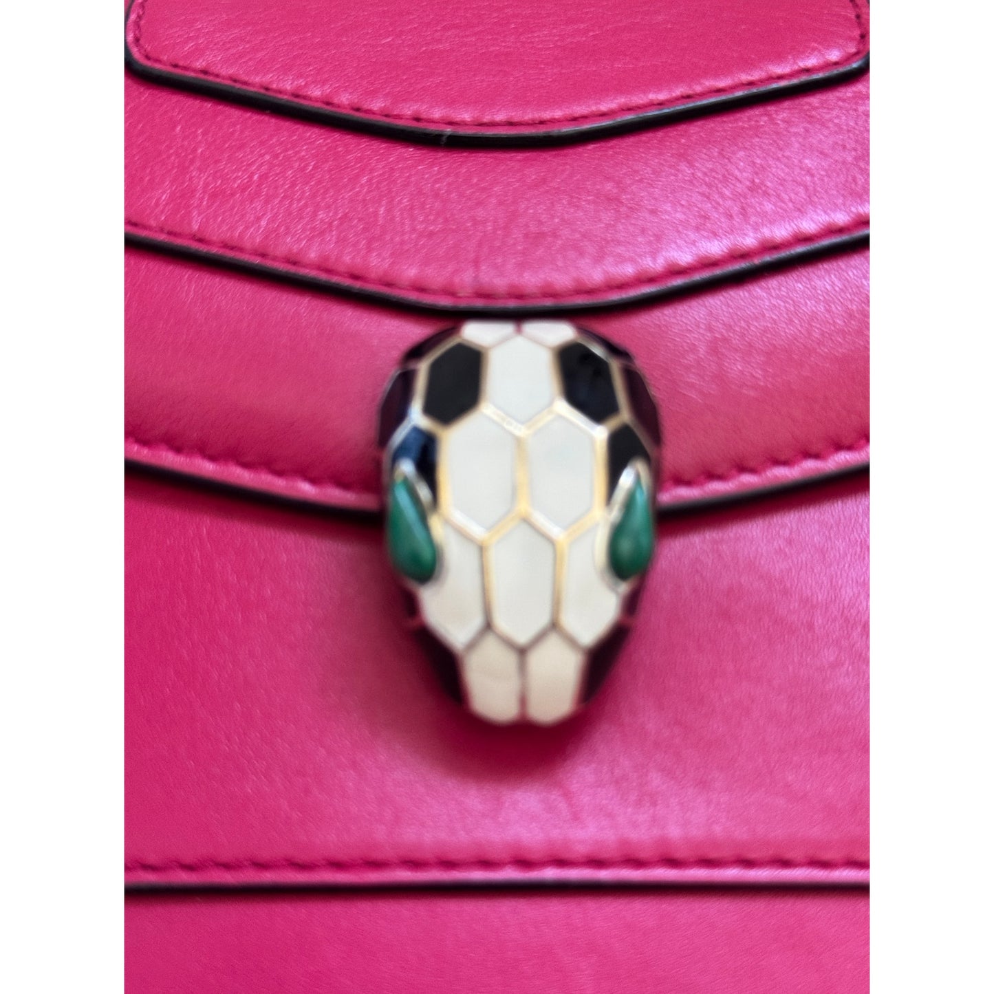 Bvlgari Serpenti Forever Dark Pink Chain Shoulder Bag