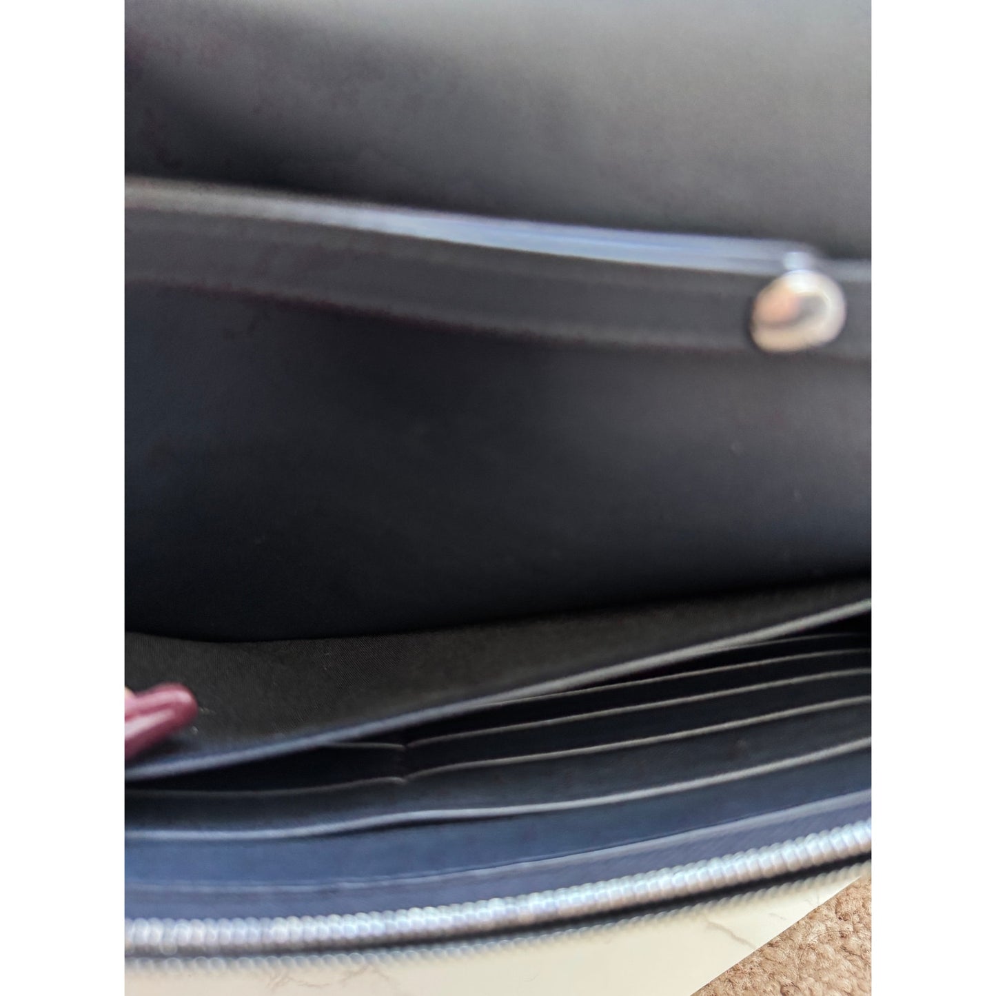 Celine Frame Evening Clutch on Chain Black or Navy Blue/Brown
