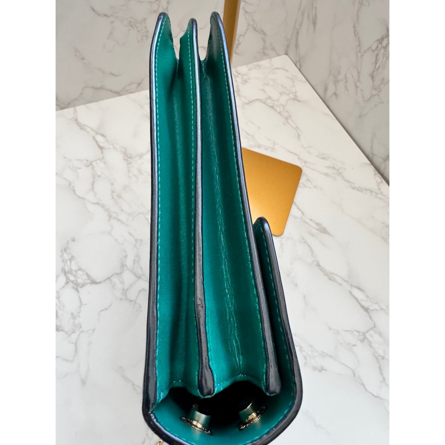 Bvlgari Serpenti Forever Bag in Green Teal with Purple Interior