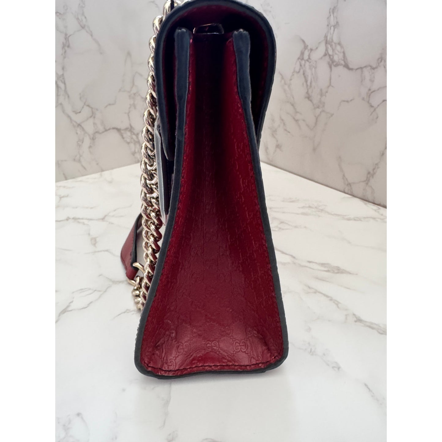 Stunning Gucci Microguccissima Emily Chain Shoulder Bag. Excellent Condition!