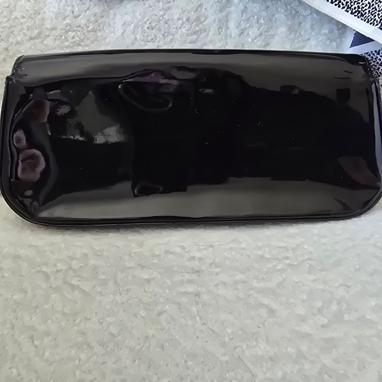 Louis Vuitton Black Patent Leather Sobe Clutch Bag