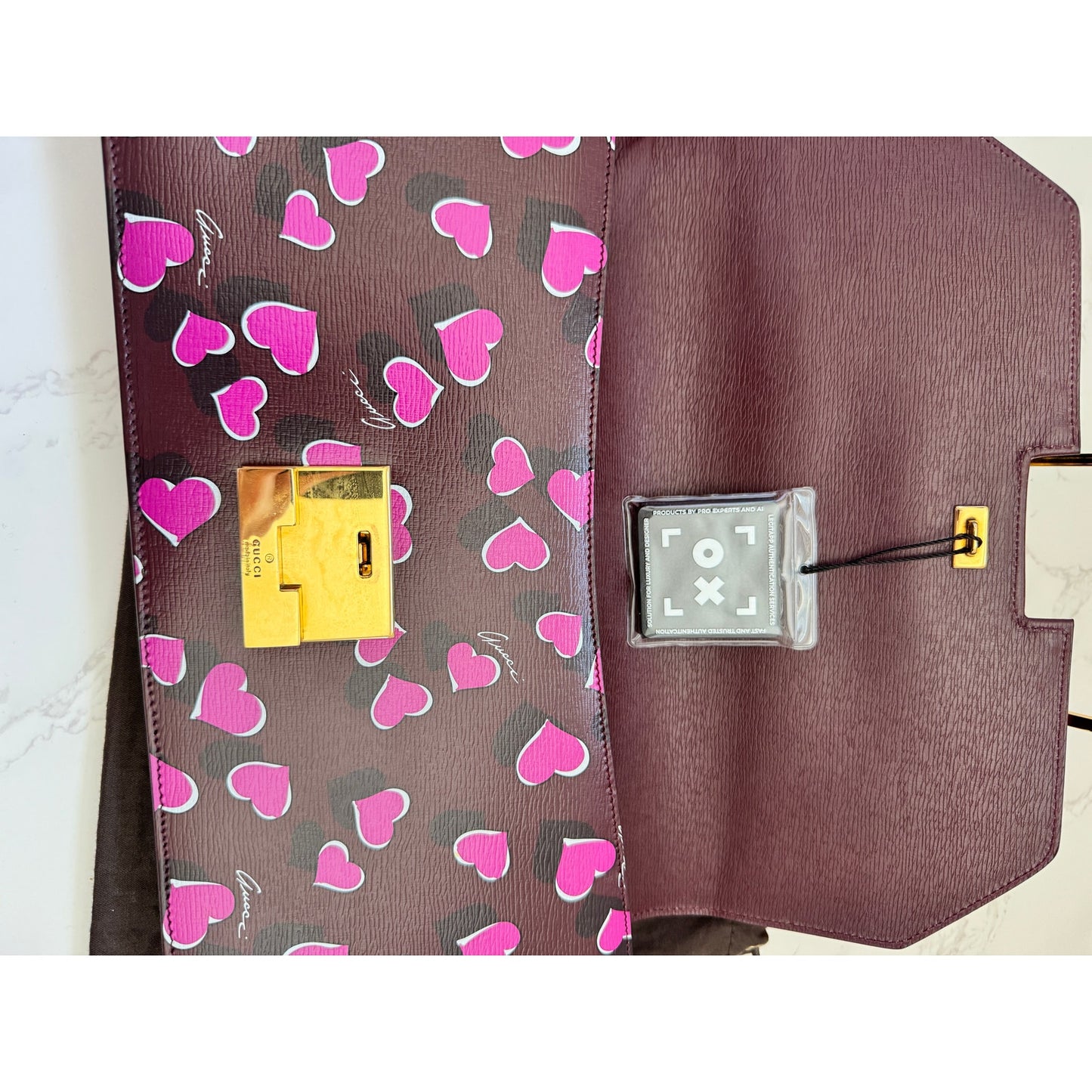 Gucci Heartbeat Shanghai Limited Edition Leather Clutch