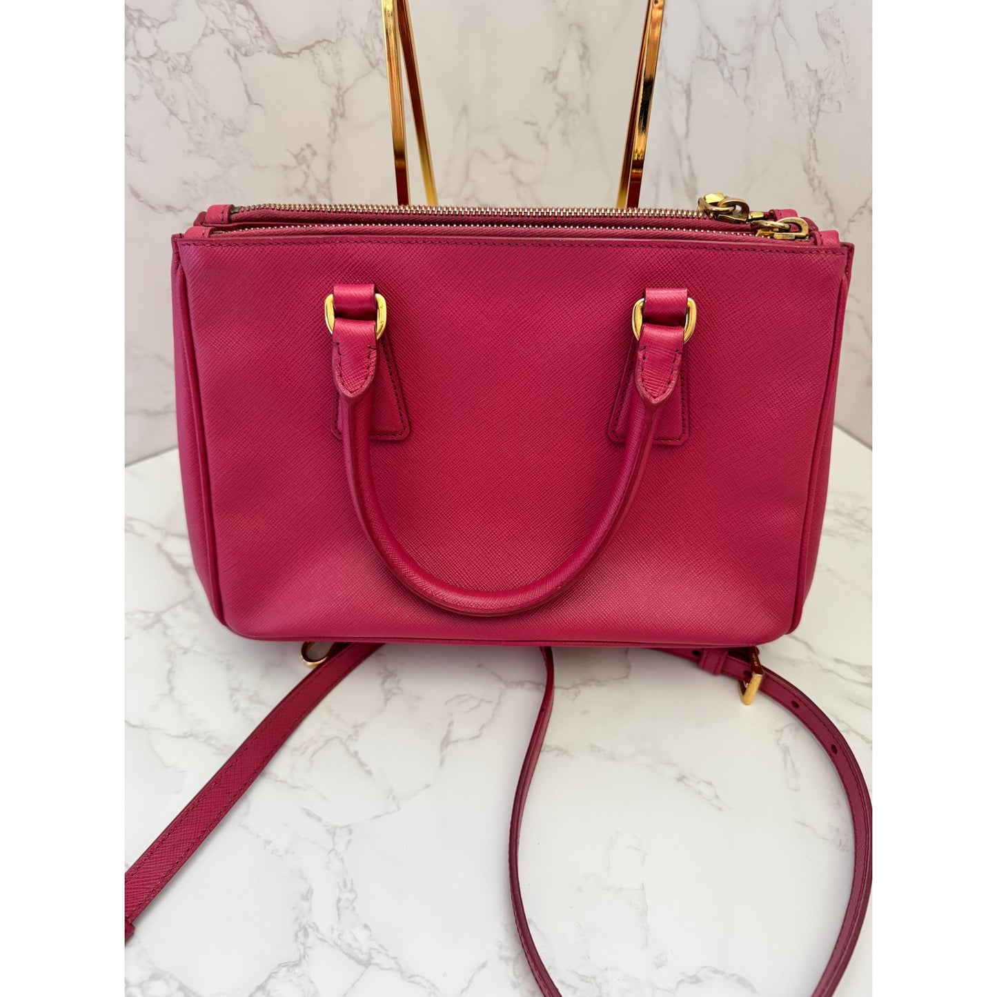 Prada Galleria Pink Small in Saffiano Leather