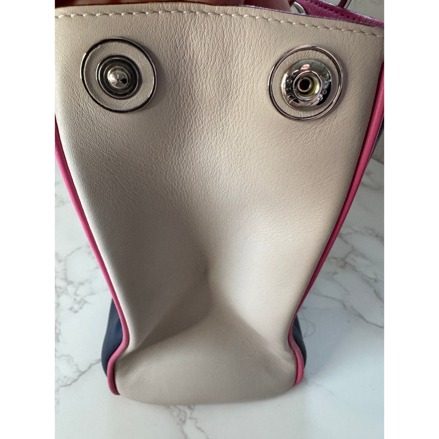 Christian Dior Diorissimo Bag with Strap Blue/Pink
