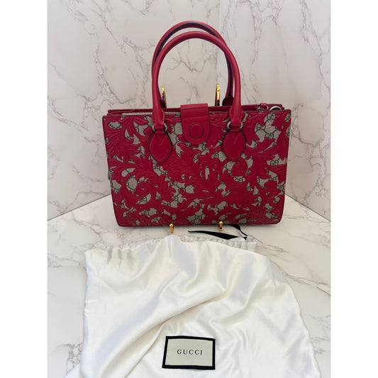 Gucci GG Supreme Canvas Arabesque Tote Bag