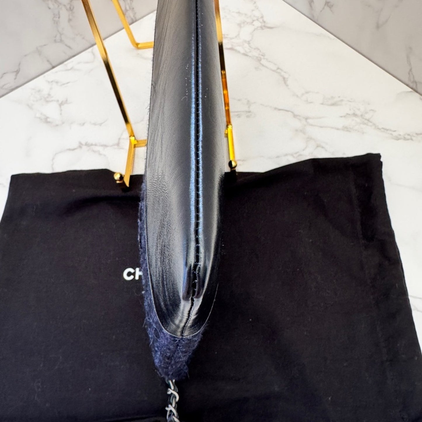 Chanel Gabrielle clutch in quilted tweed and calfskin leather