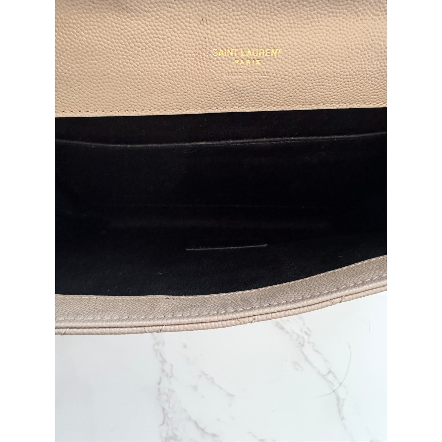 Yves Saint Laurent Envelope Flap Pouch in Mix Matelasse Leather