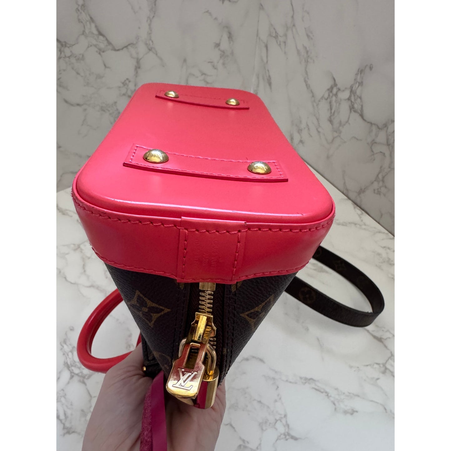 Stunning LV Alma Totem BB Flamingo Limited Edition Bag