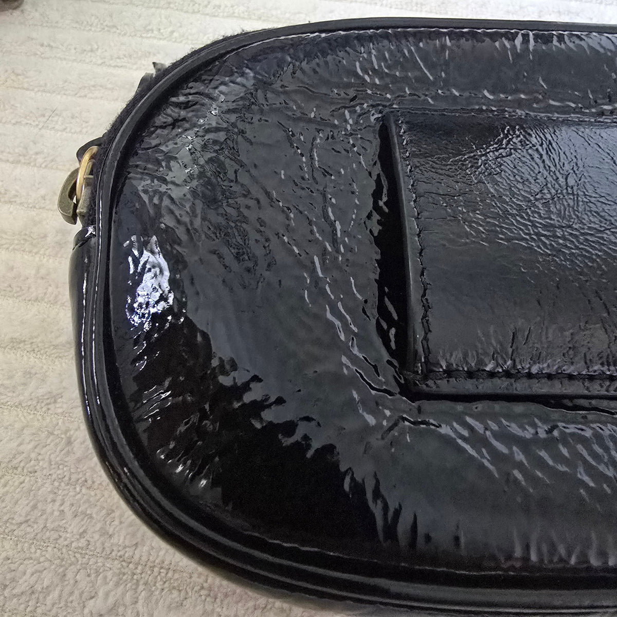 Gucci Game Patch Logo Belt Bag Black/Yellow Size 80/32