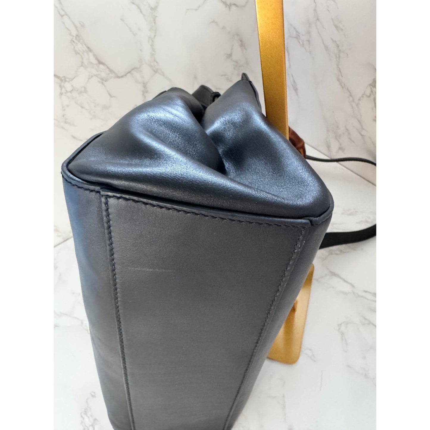 Gucci Nymphaea Leather Bamboo Handle and Pearl Detailing