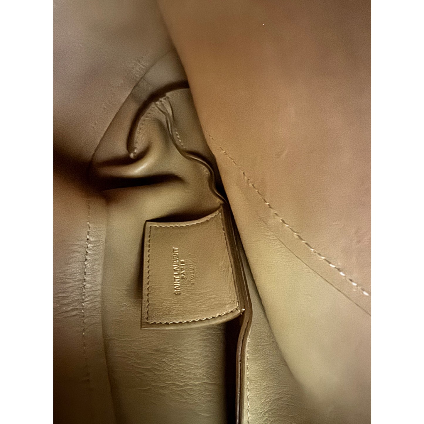 YSL Signature Tanger Bisquit Brown Suede