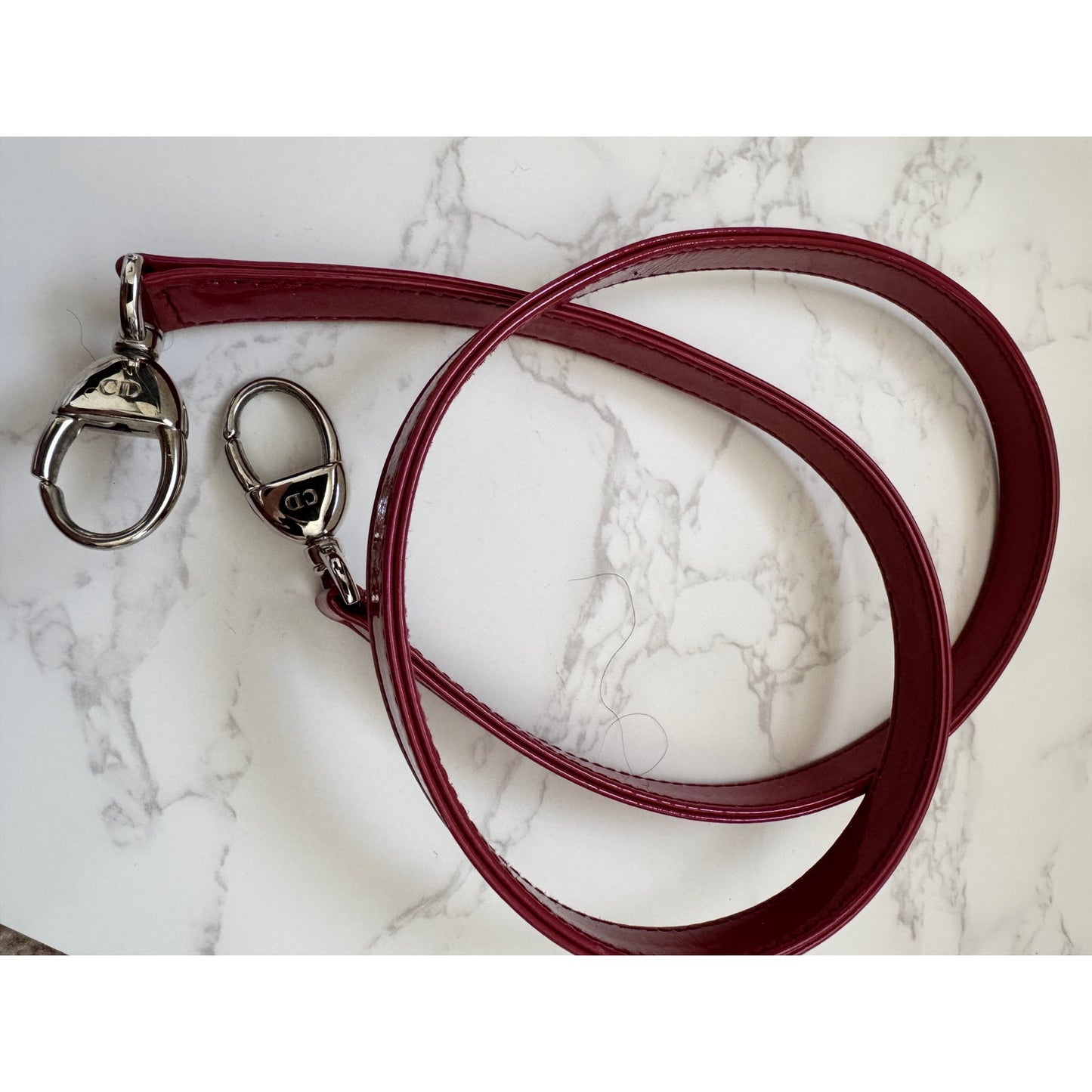 Christian Dior Red Lady Dior Cannage Patent Leather
