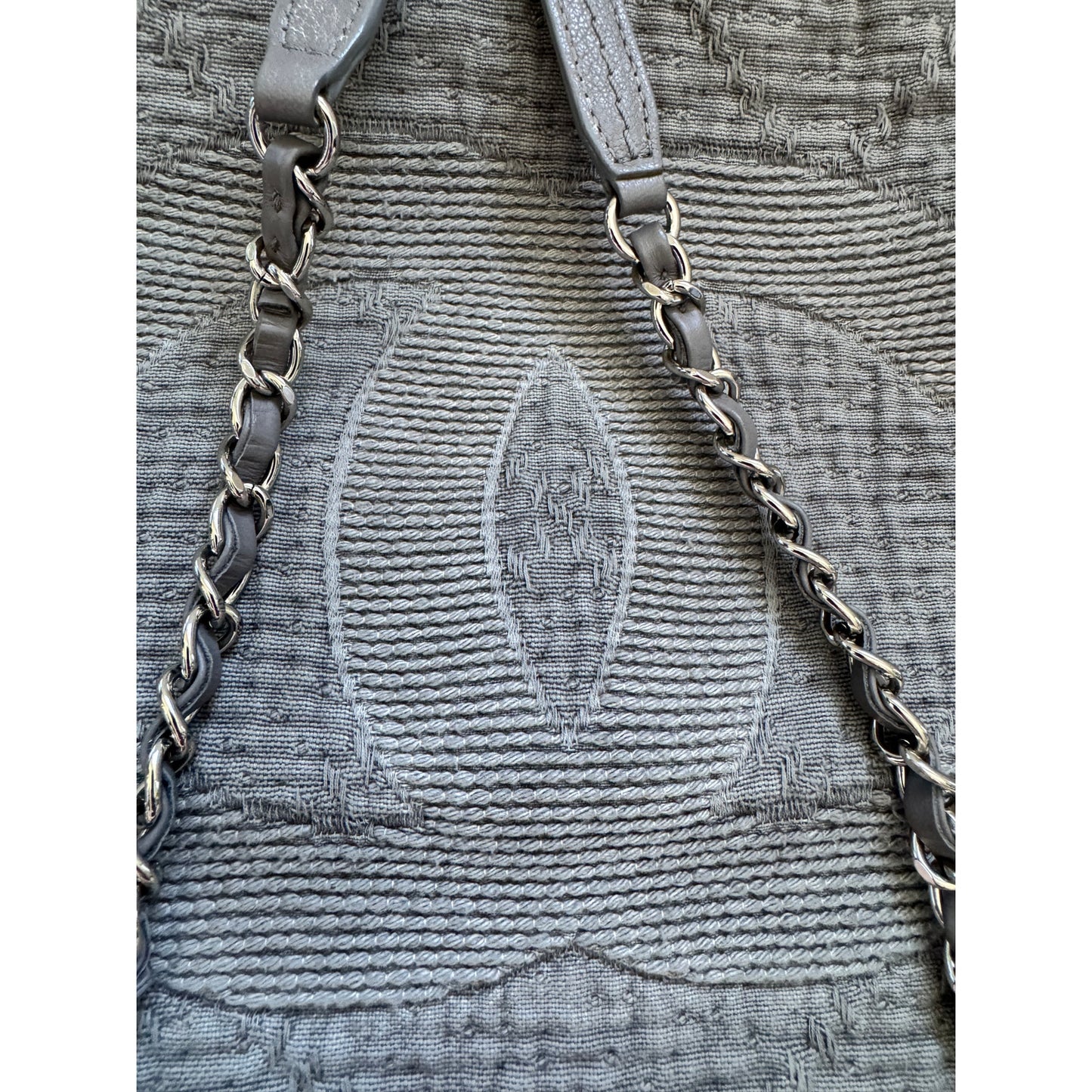Chanel Deauville Tote in Quilted Canvas & Fringe
